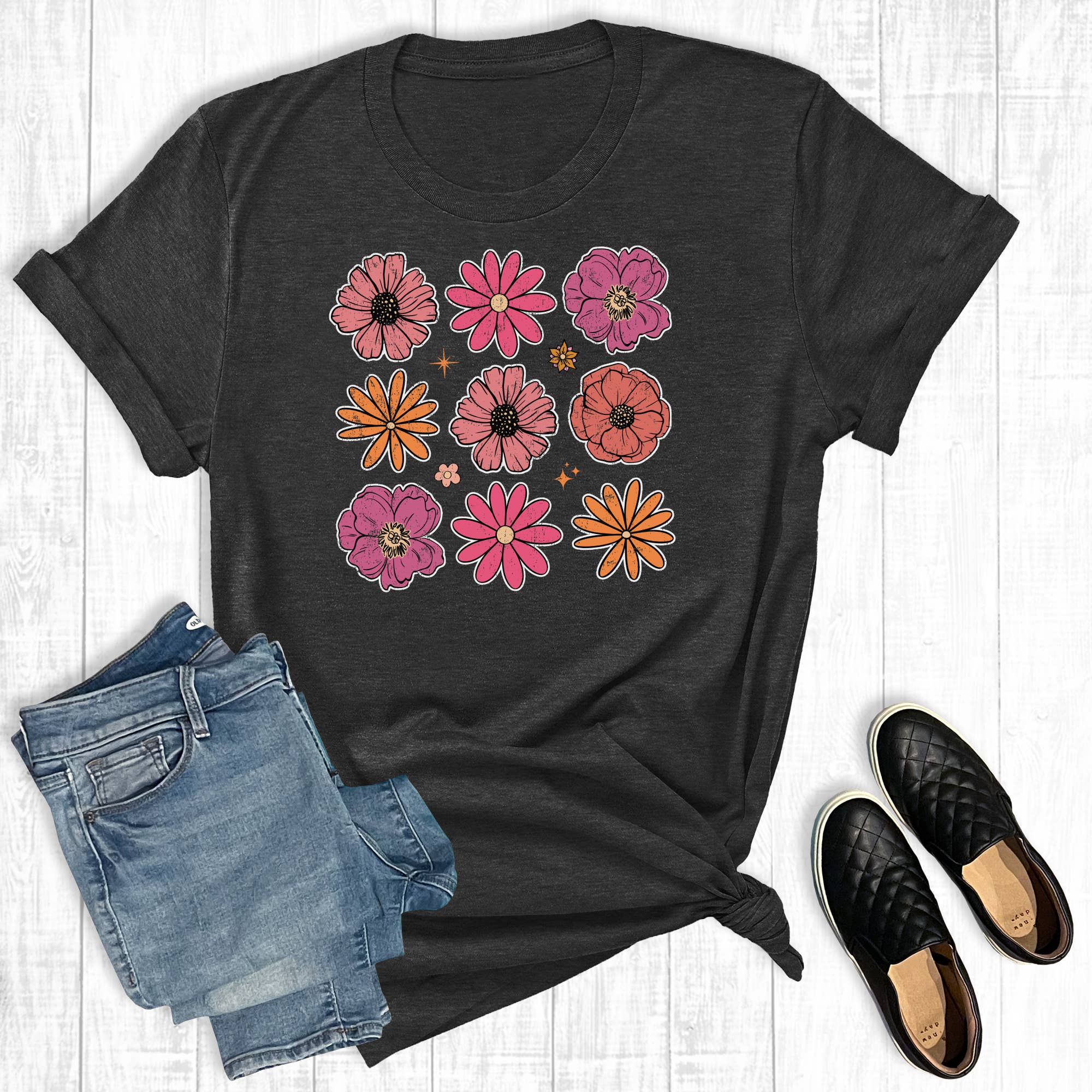Summer Flowers Graphic Tee Hoodie, Sweatshirt | PodTeesHub.com