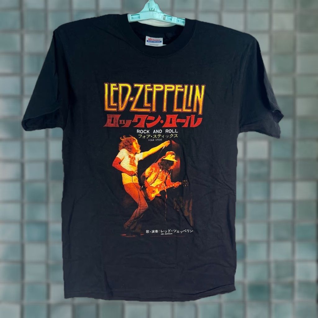 Hanes Led Zeppelin T Shirt Hanes Adults Sz S Black Graphic Print Crew Neck Short Sleeve Rock Logo 10 Hoodie, Sweatshirt