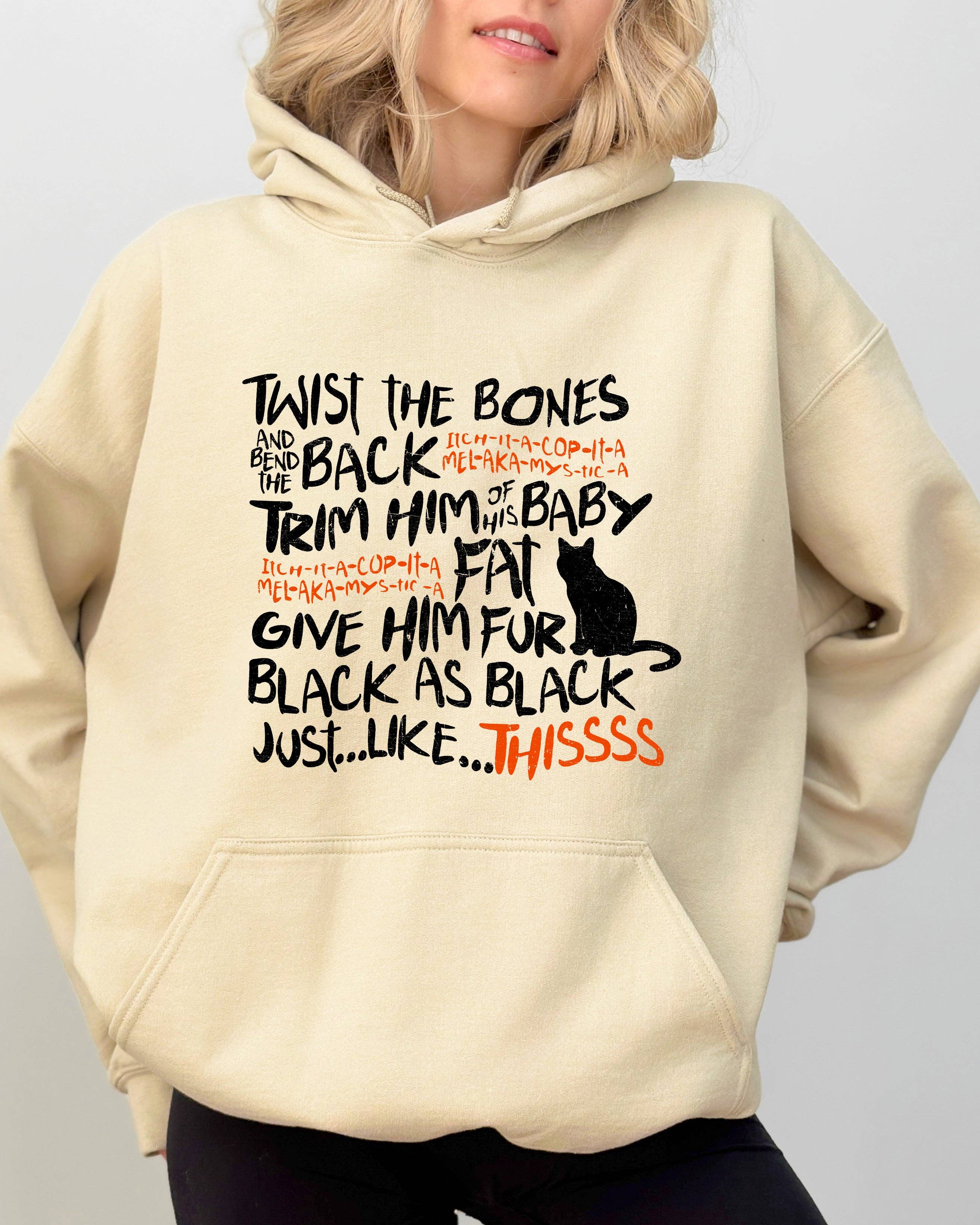 Twist the Bones, Cat, Skeleton Spooky Ghost Halloween Hoodie T-Shirts, Sweatshirt | PodTeesHub.com