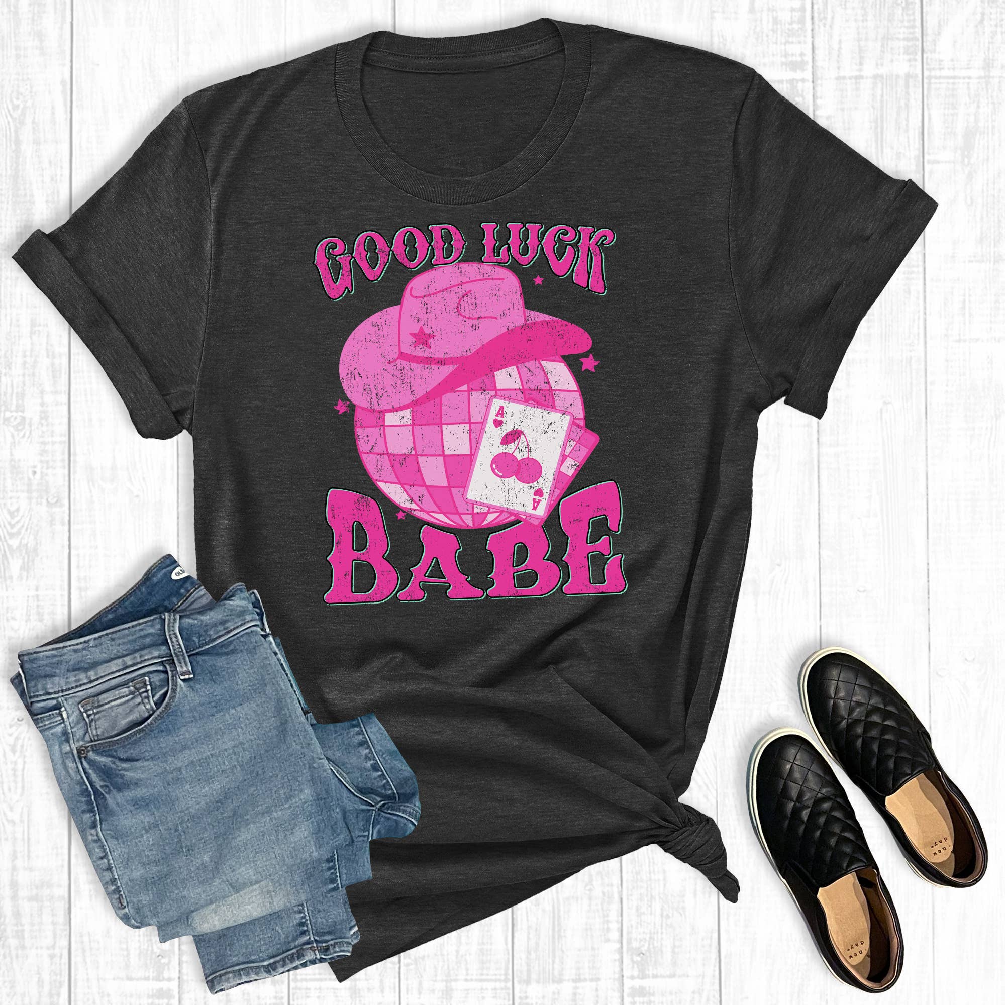 Western Good Luck Babe Graphic Tee Hoodie, Sweatshirt | PodTeesHub.com