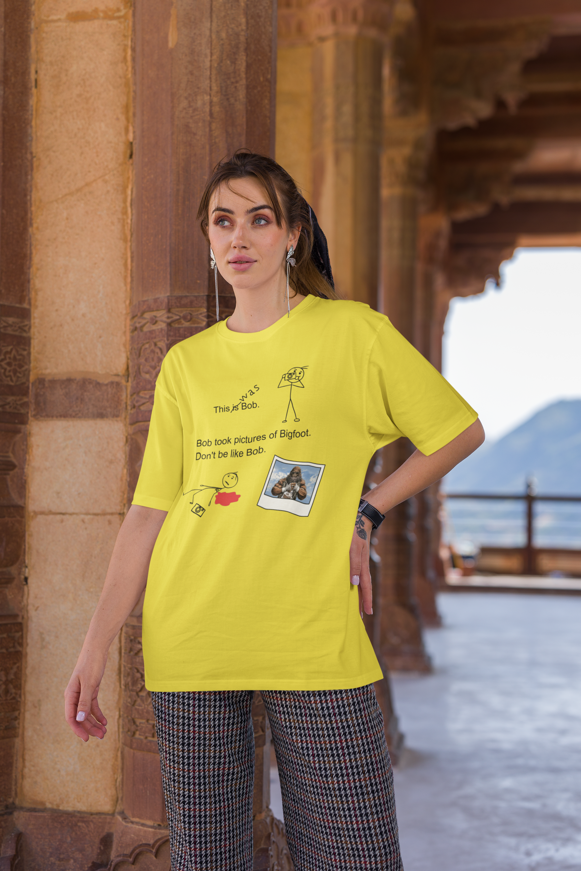 This Was Bob - Bigfoot Tshirt (Yellow) Hoodie, Sweatshirt | PodTeesHub.com