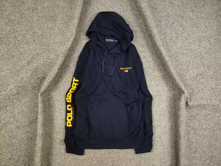 Vintage 90 S Polo Sport Ralph Lauren Logo Blue Hoodie T-Shirts, Sweatshirt | PodTeesHub.com