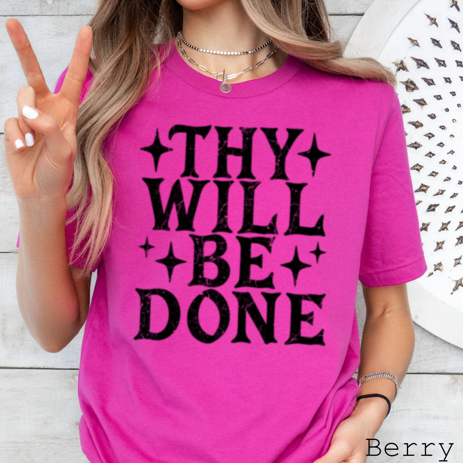 Thy Will Be Done Christian Graphic Tee | Bella Canvas Hoodie, Sweatshirt | PodTeesHub.com