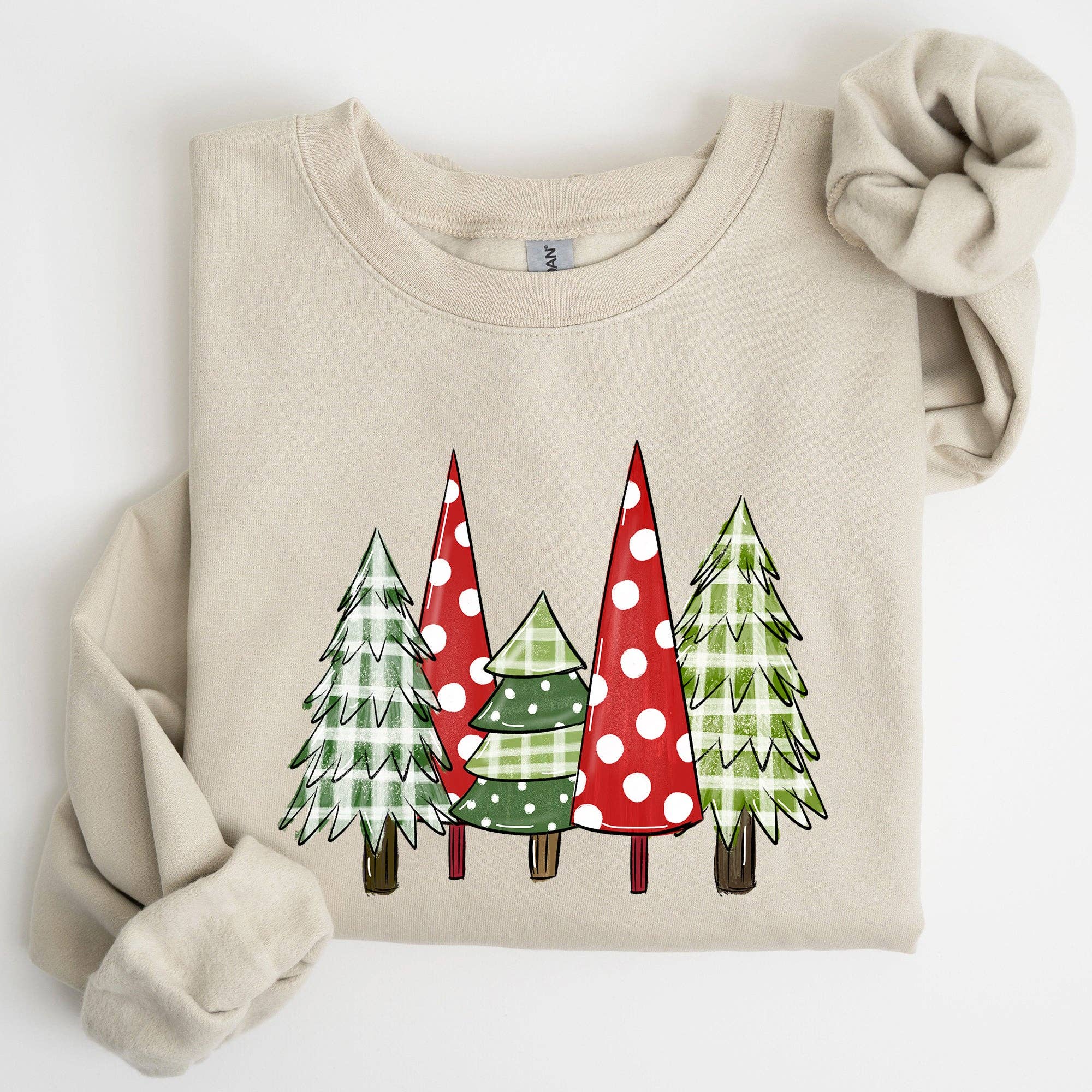 Retro Christmas Trees, Winter, Snow, Santa Sweatshirt T-Shirts, Hoodie | PodTeesHub.com