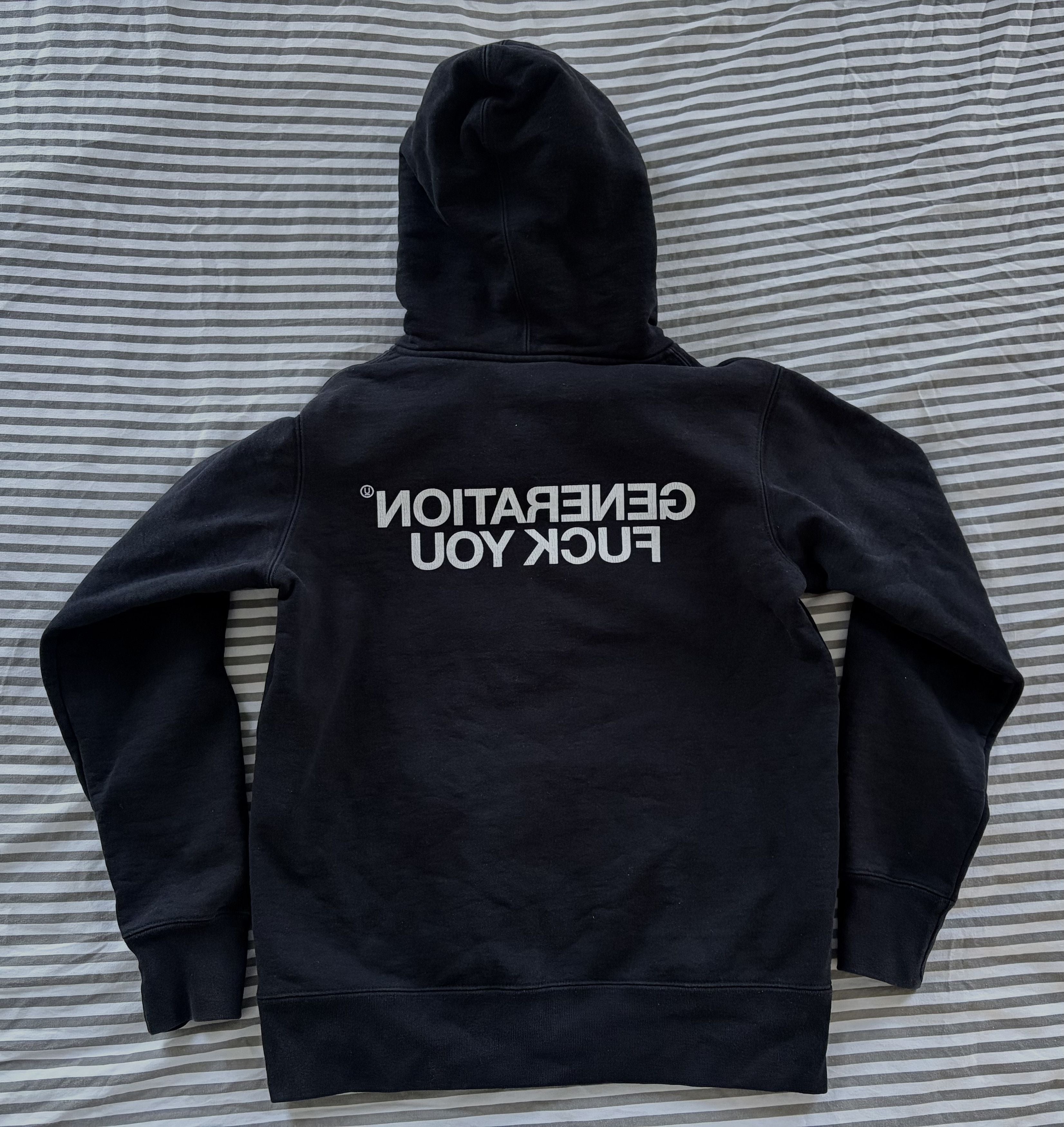 Undercover Fw 16 Generation Fuck You Hoodie Small Black T-Shirts, Sweatshirt | PodTeesHub.com