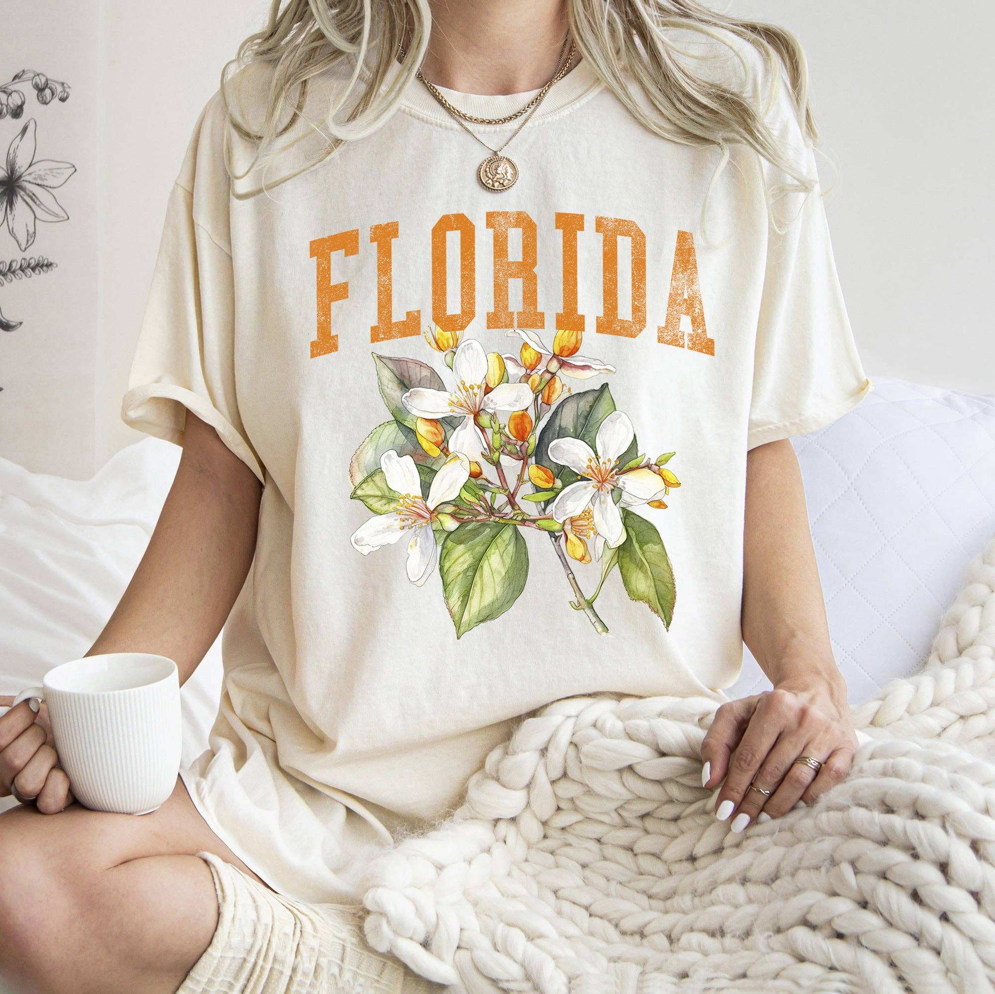 Florida State Flower T-Shirt Hoodie, Sweatshirt | PodTeesHub.com