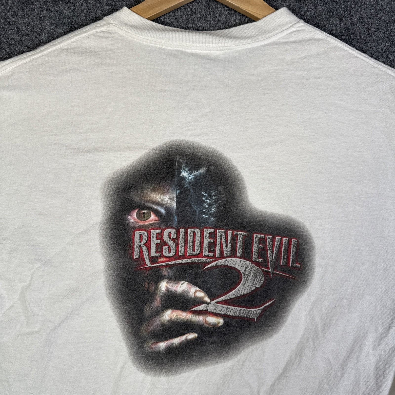 Playstation Vintage Resident Evil 2 Shirt Mens Xl White 90s Capcom Video Hoodie, Sweatshirt | PodTeesHub.com