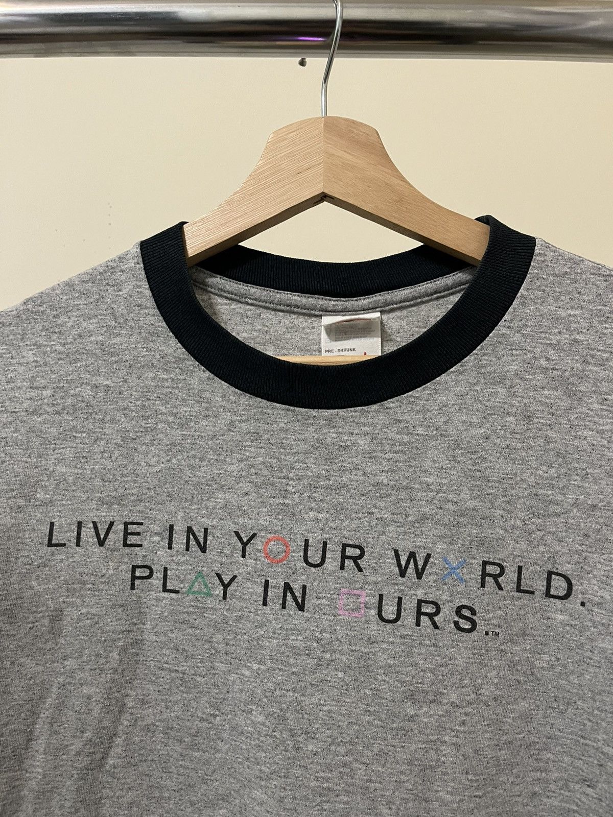 Vintage Playstation 2 Grey Ringer Tee Hoodie, Sweatshirt | PodTeesHub.com
