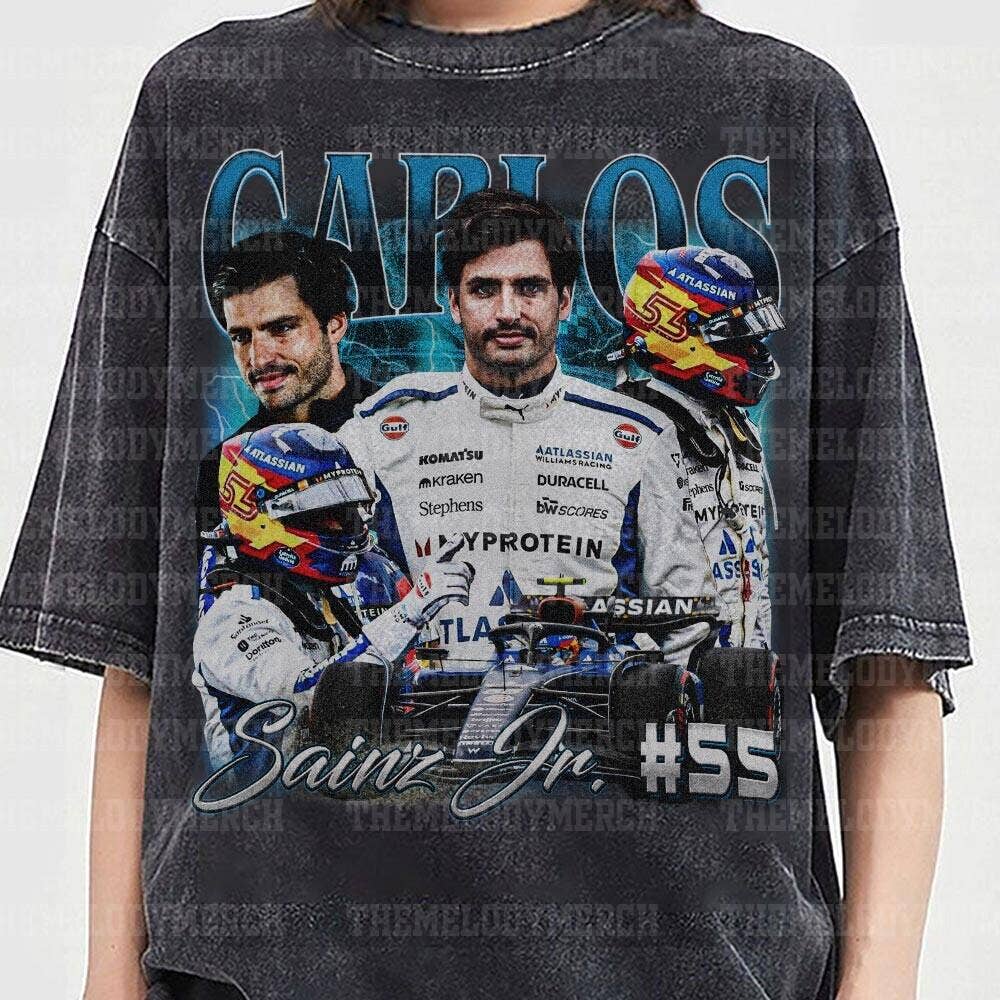 Vintage Carlos Sainz Jr Formula One Racing Tour Shirt Hoodie, Sweatshirt | PodTeesHub.com