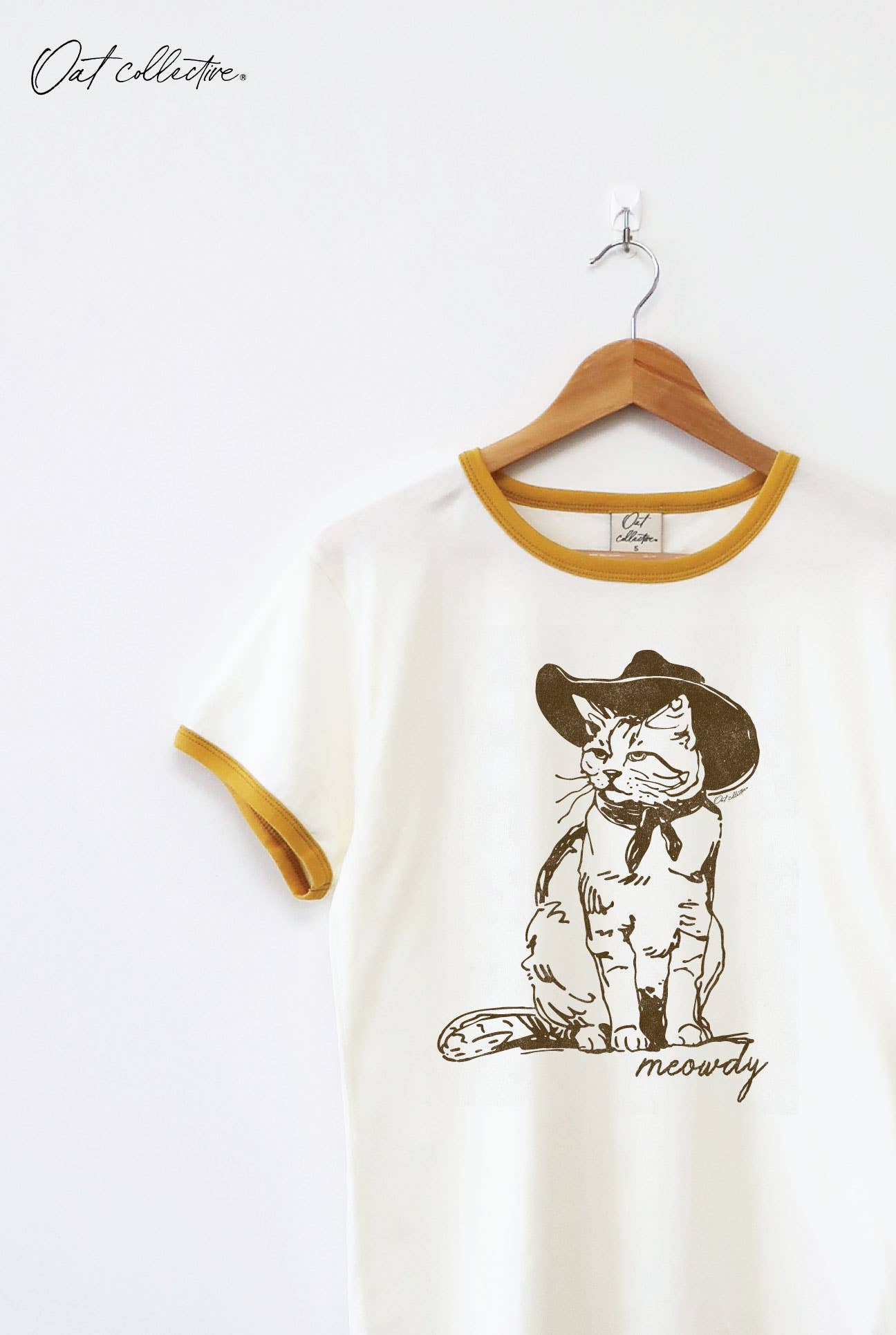 Meowdy Ringer Graphic T-Shirt Hoodie, Sweatshirt | PodTeesHub.com