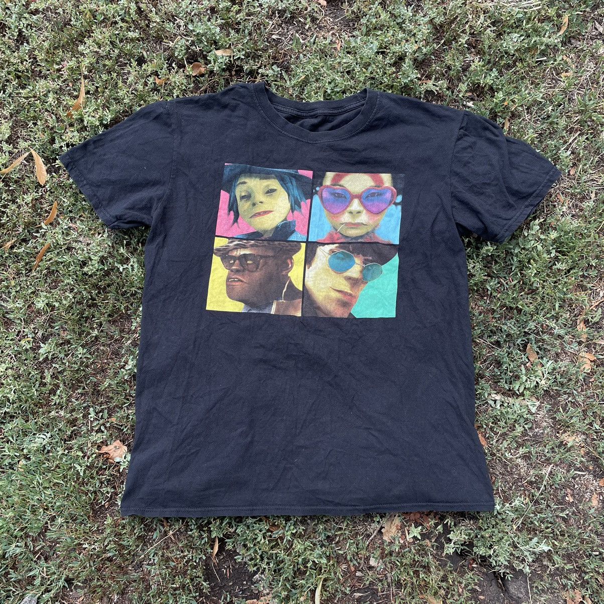 Band Tees Vintage Y2k Gorillaz Tee Face Horror Print Band Tour Rock Hoodie, Sweatshirt | PodTeesHub.com