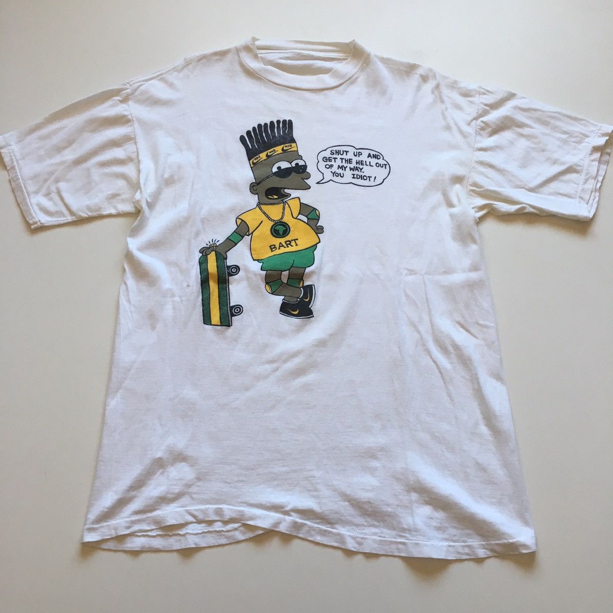 Vintage 90s Black Bart Simpson Bootleg Graphic T Shirt Large Hoodie, Sweatshirt | PodTeesHub.com