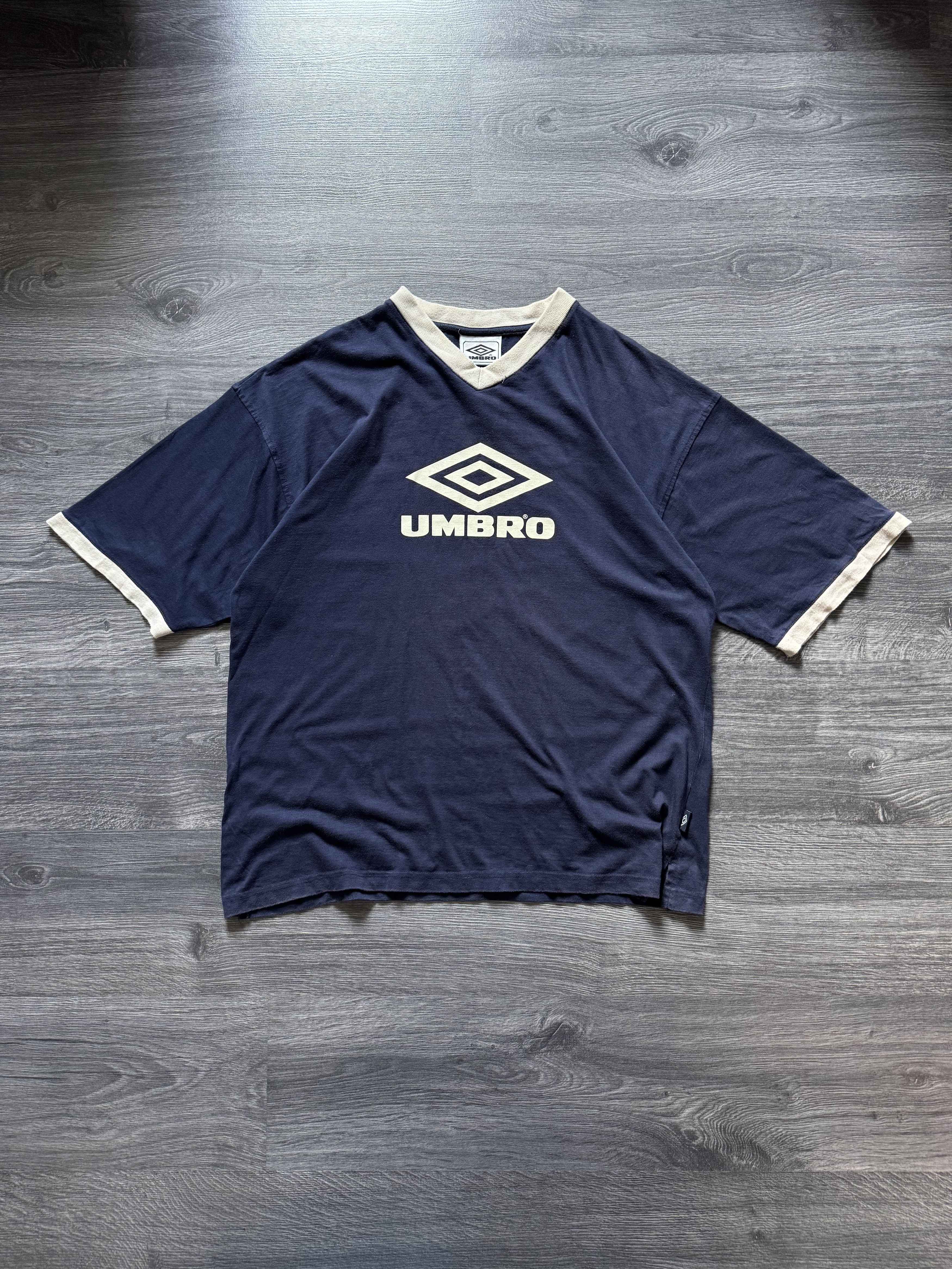 Umbro Training 90s Vintage Tee Drill Big Logo Navy Hoodie, Sweatshirt | PodTeesHub.com
