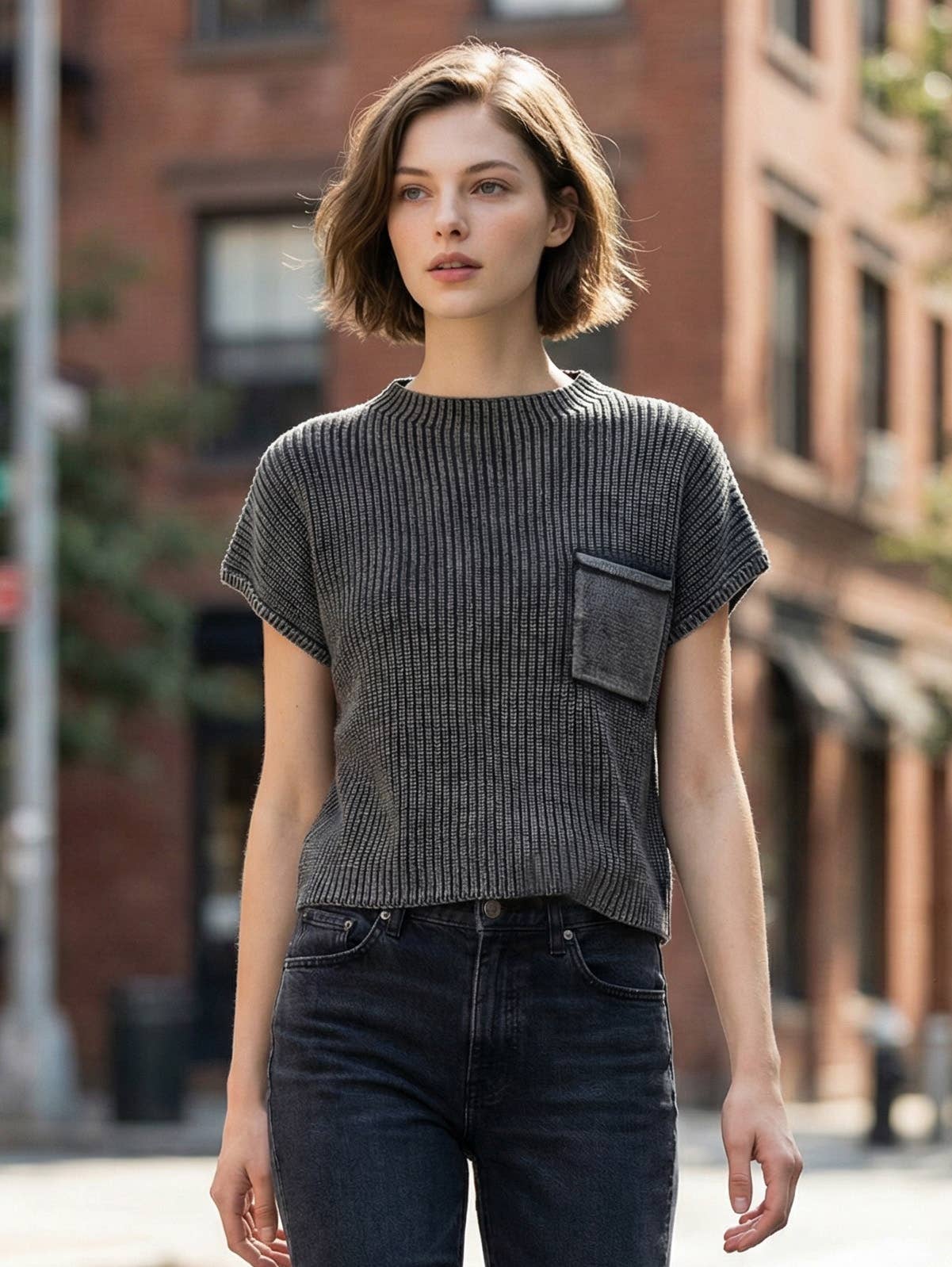 `.Washed Mock Neck Short Sleeve Sweater T-Shirts, Hoodie, Sweatshirt | PodTeesHub.com