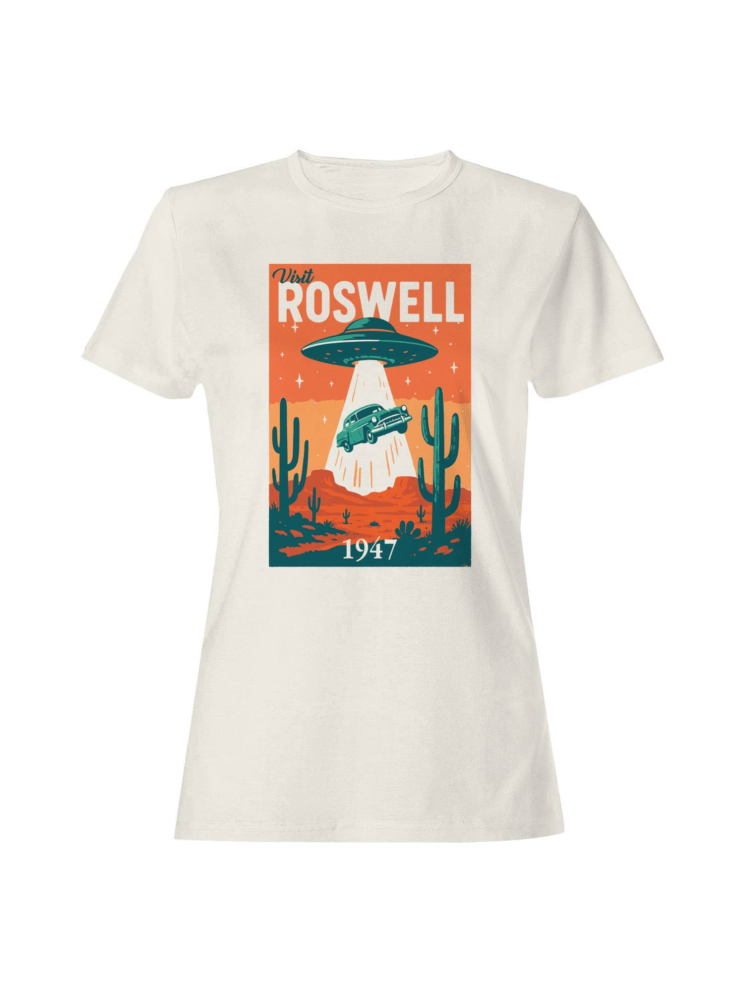 Roswell Ufo 1947 Retro Poster Women's T-Shirt Hoodie, Sweatshirt | PodTeesHub.com
