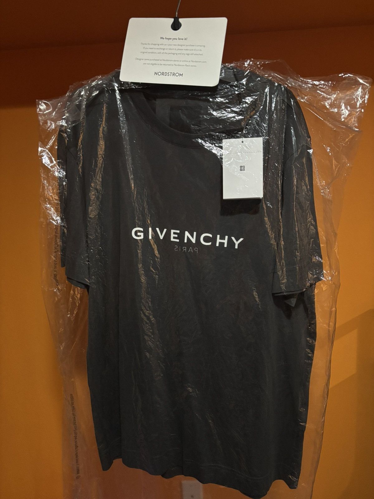 Givenchy Slim Fit Reverse Print T Shirt Charcoal Hoodie, Sweatshirt | PodTeesHub.com