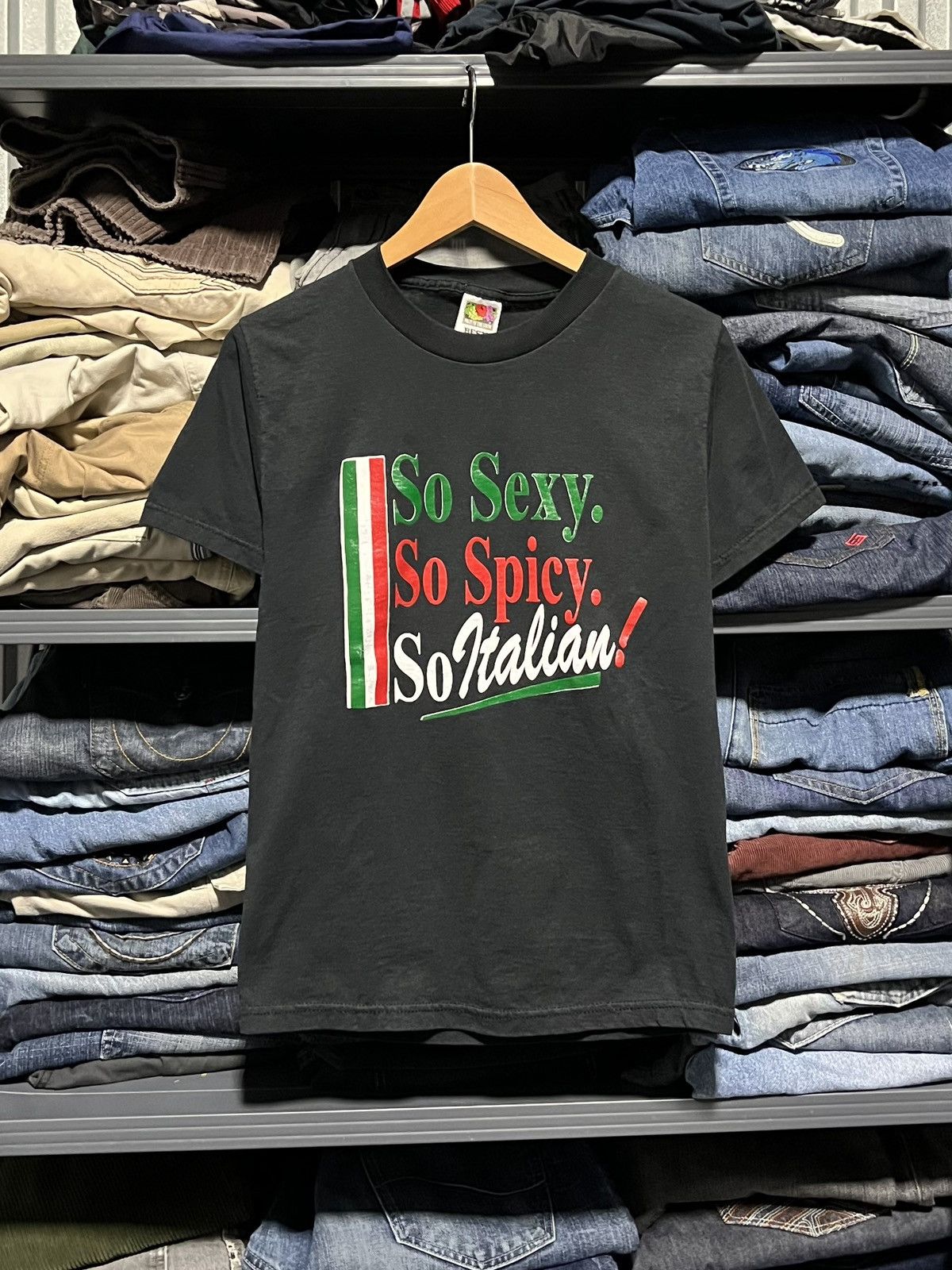 Crazy Vintage 90s So Sexy So Italian Humor Parody Funny Tee Hoodie, Sweatshirt | PodTeesHub.com