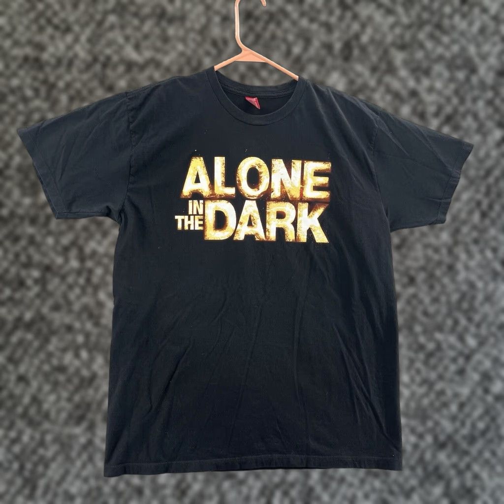Vintage Atari T Shirt Men Large Black Alone In The Dark Video Game Promo 2000s Y2k Gaming Lo Hoodie, Sweatshirt