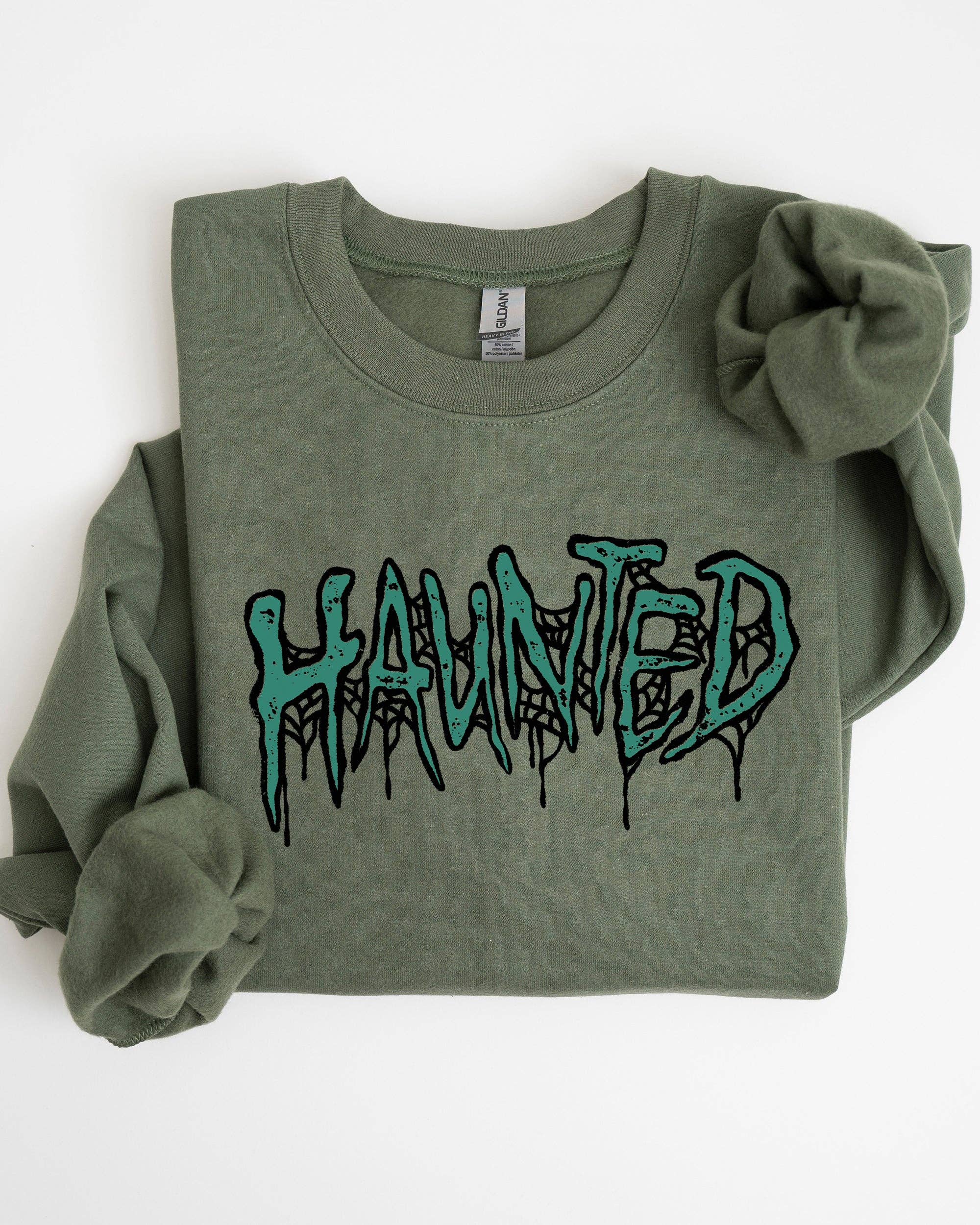 Haunted. Skeleton, Ghost, Skull, Halloween Sweatshirt T-Shirts, Hoodie | PodTeesHub.com