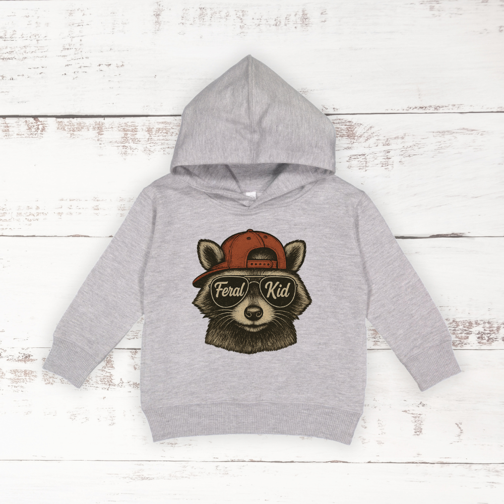 Feral Kid | Toddler Pullover Hoodie Sweatshirt T-Shirts | PodTeesHub.com