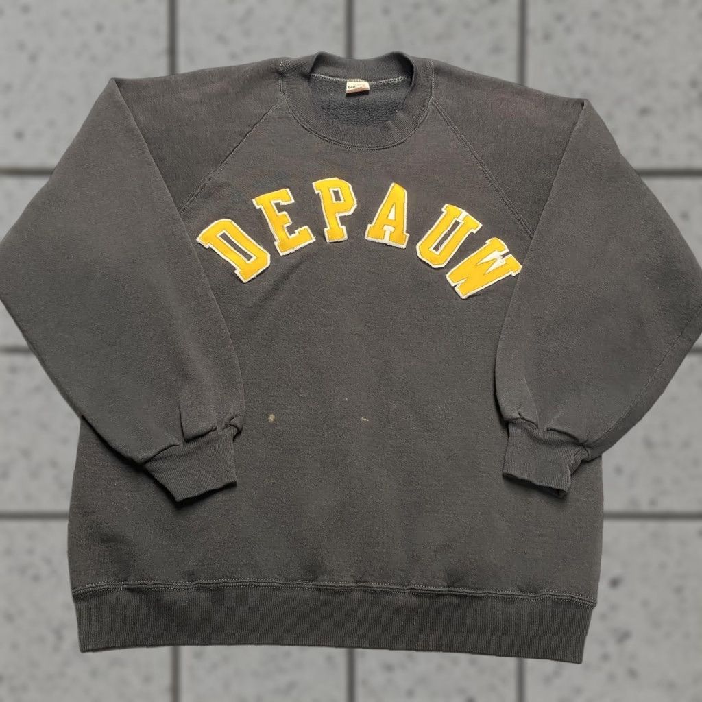 Vintage Depauw University Sweatshirt Mens Xl Gray Collegiate Pacific Usa 80s T-Shirts, Hoodie | PodTeesHub.com