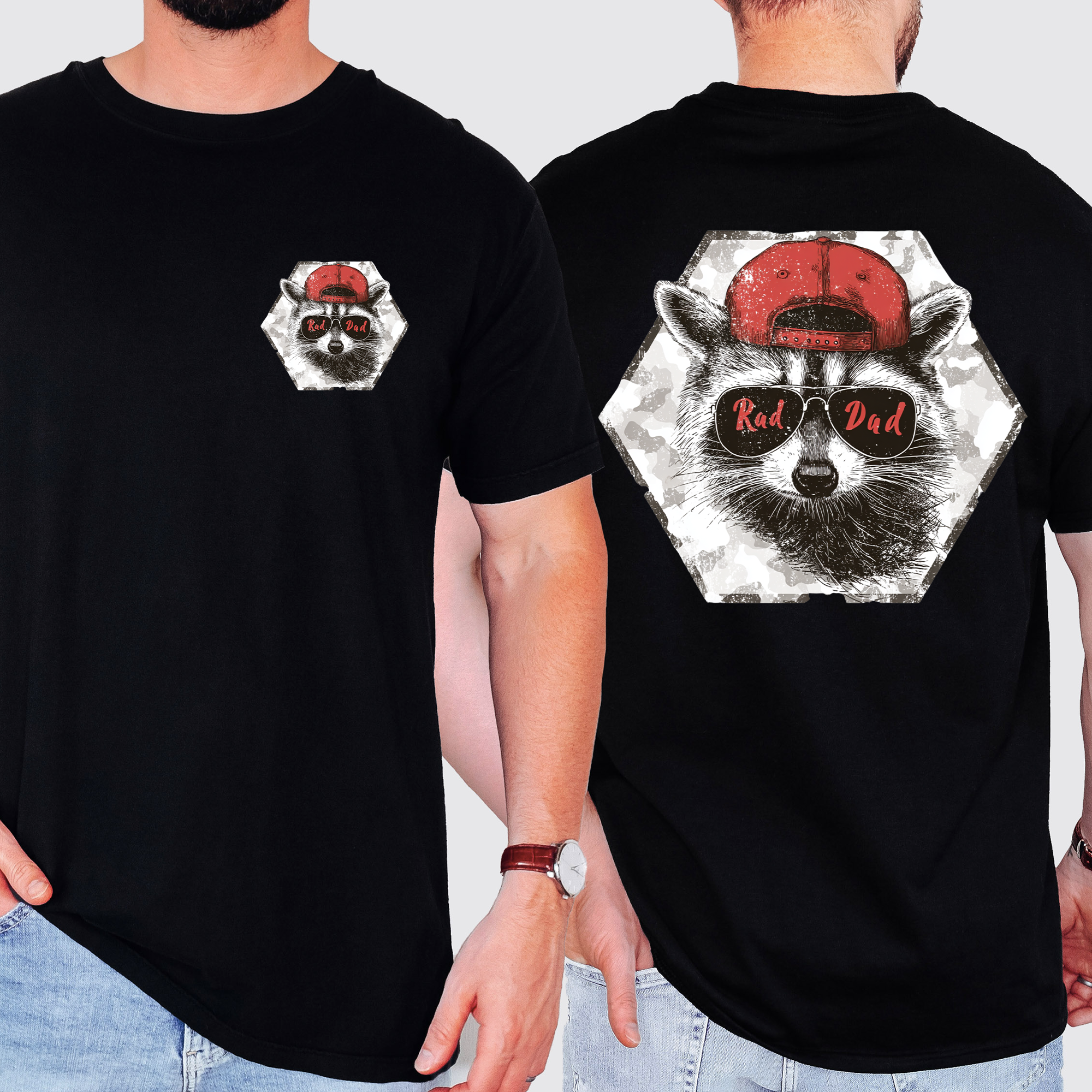 Rad Dad, Raccoon, Father's Day, Husband, Guy Gift T-Shirt Hoodie, Sweatshirt | PodTeesHub.com