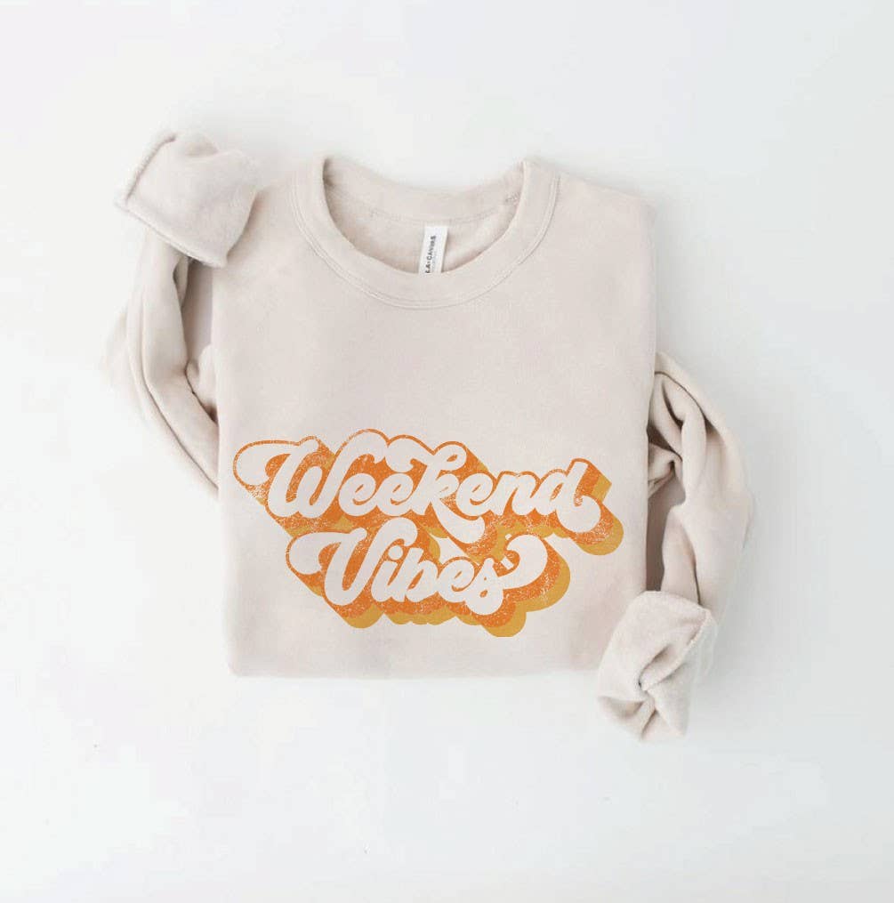 Weekend Vibes Graphic Sweatshirt T-Shirts, Hoodie | PodTeesHub.com