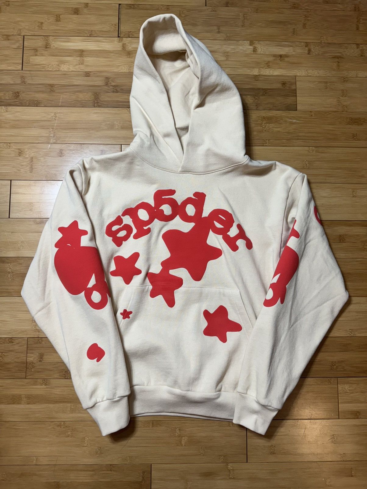Sp5der Beluga Hoodie Cream Size S T-Shirts, Sweatshirt | PodTeesHub.com