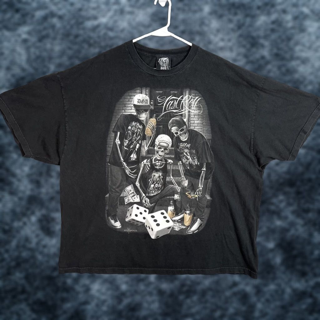 Vintage Dga Hip Hop T Shirt 2000s Adult 4xl Black Graphic Tee Skate Skull Dice Mens Hoodie, Sweatshirt | PodTeesHub.com