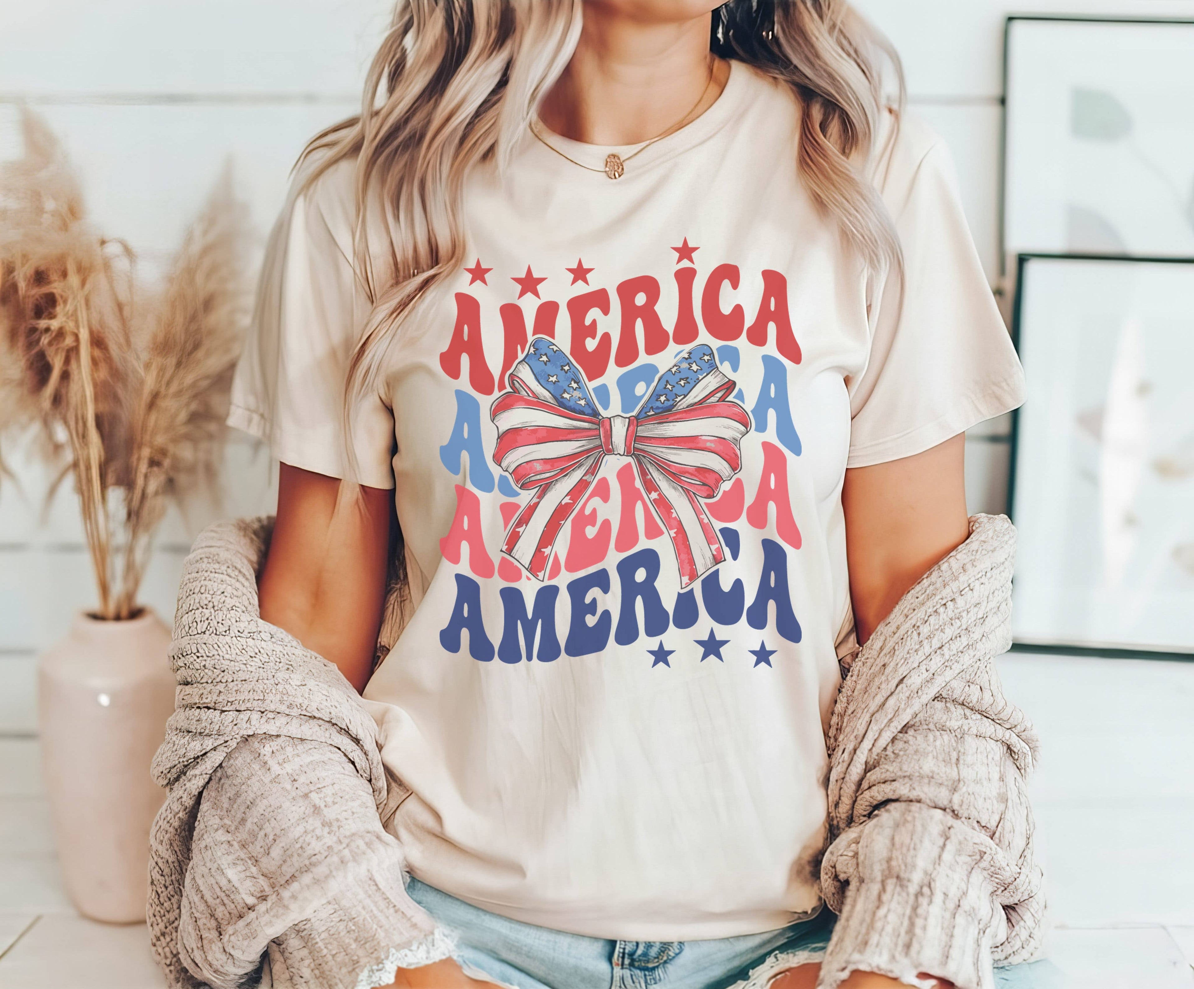 Coquette America Tee | Patriotic T Shirt | Usa Tee Hoodie, Sweatshirt | PodTeesHub.com