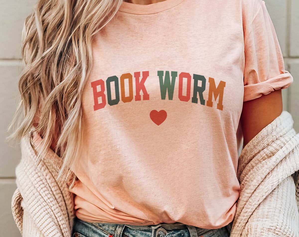 Bookworm Heart - Cute Book Reading Graphic Shirt Hoodie, Sweatshirt | PodTeesHub.com
