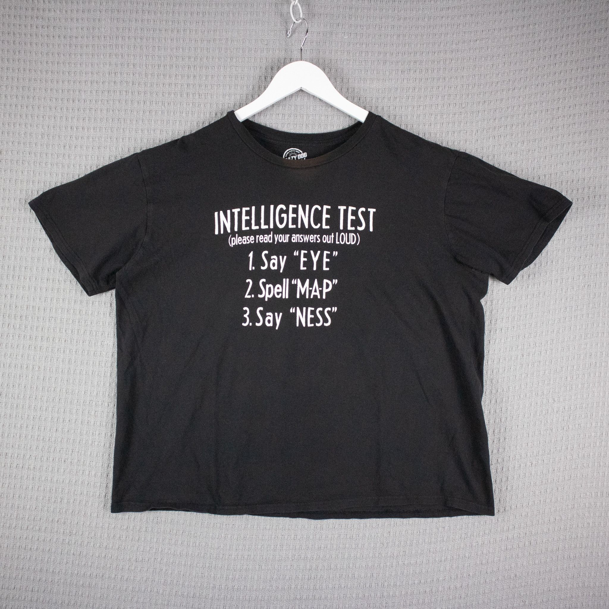 Other Crazy Dog Intelligence Test Humour Funny Tee Mens Xl Hoodie, Sweatshirt | PodTeesHub.com