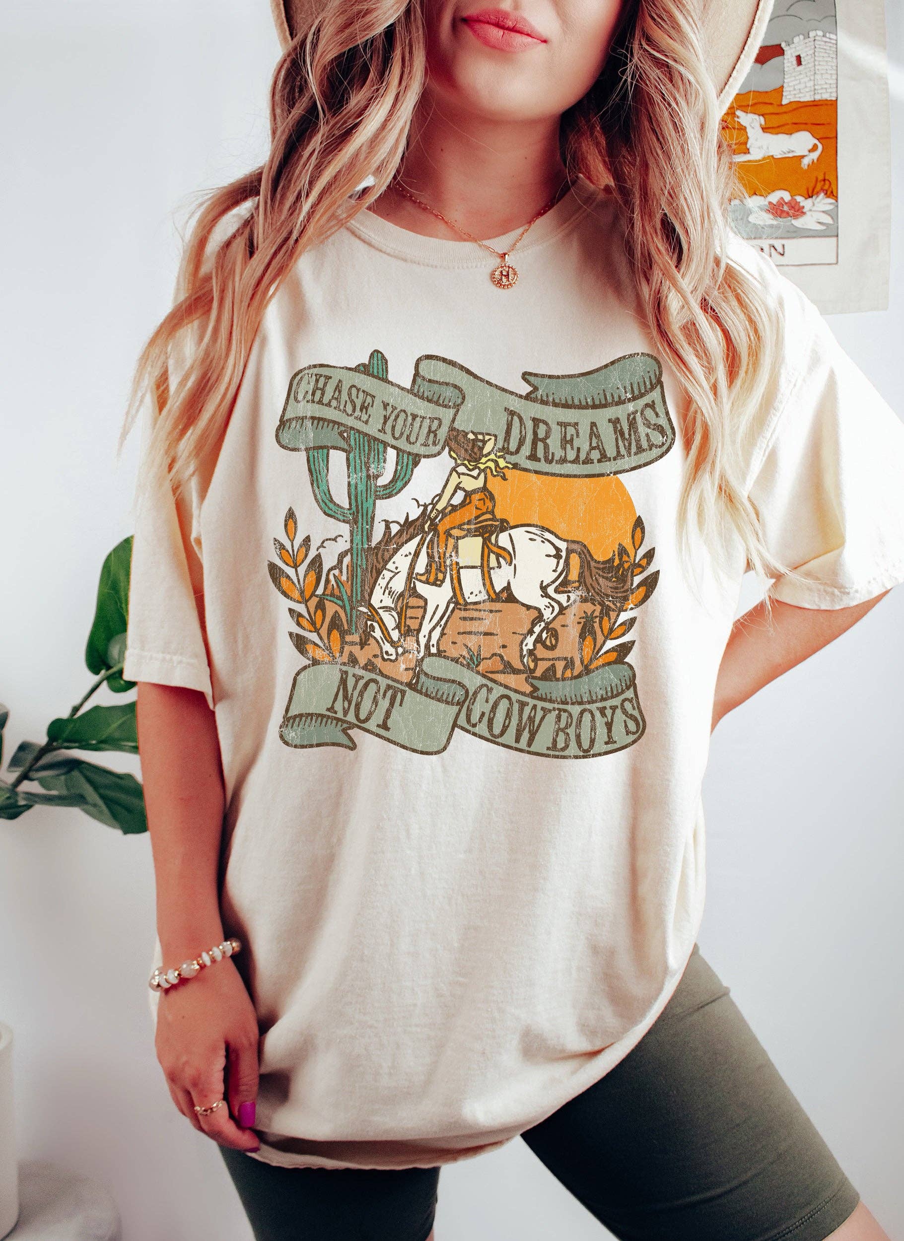 Chase Your Dreams Not Cowboys Vintage T-Shirt Hoodie, Sweatshirt | PodTeesHub.com