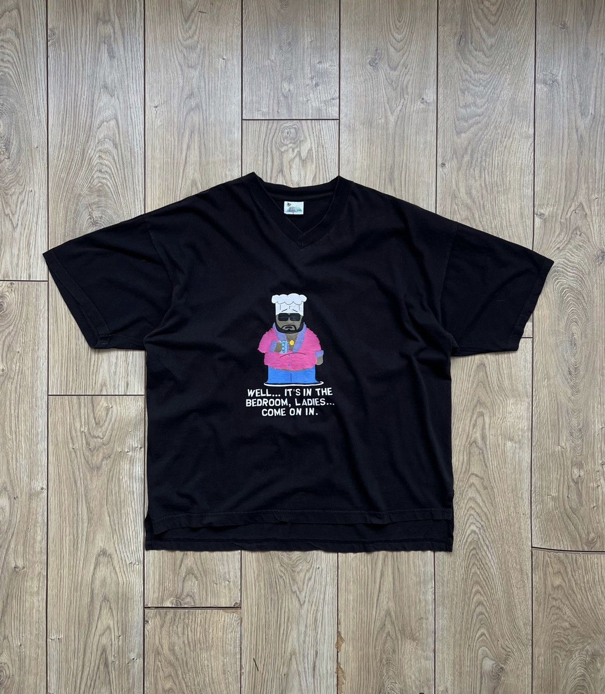 Vintage 1999 South Park Chef T Shirt It S In The Bedroom Ladies Hoodie, Sweatshirt | PodTeesHub.com