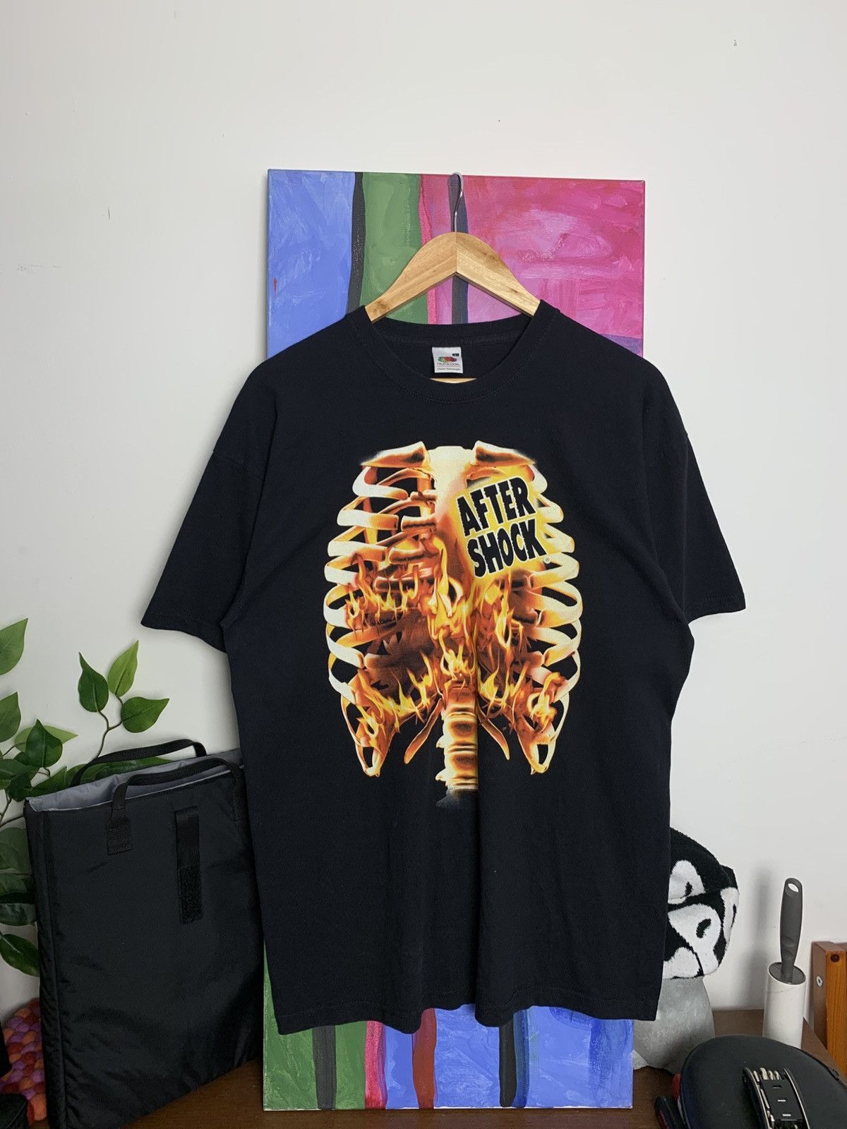 Other After Shock Y2k T Shirt Crazy Flame Skeleton Hoodie, Sweatshirt | PodTeesHub.com