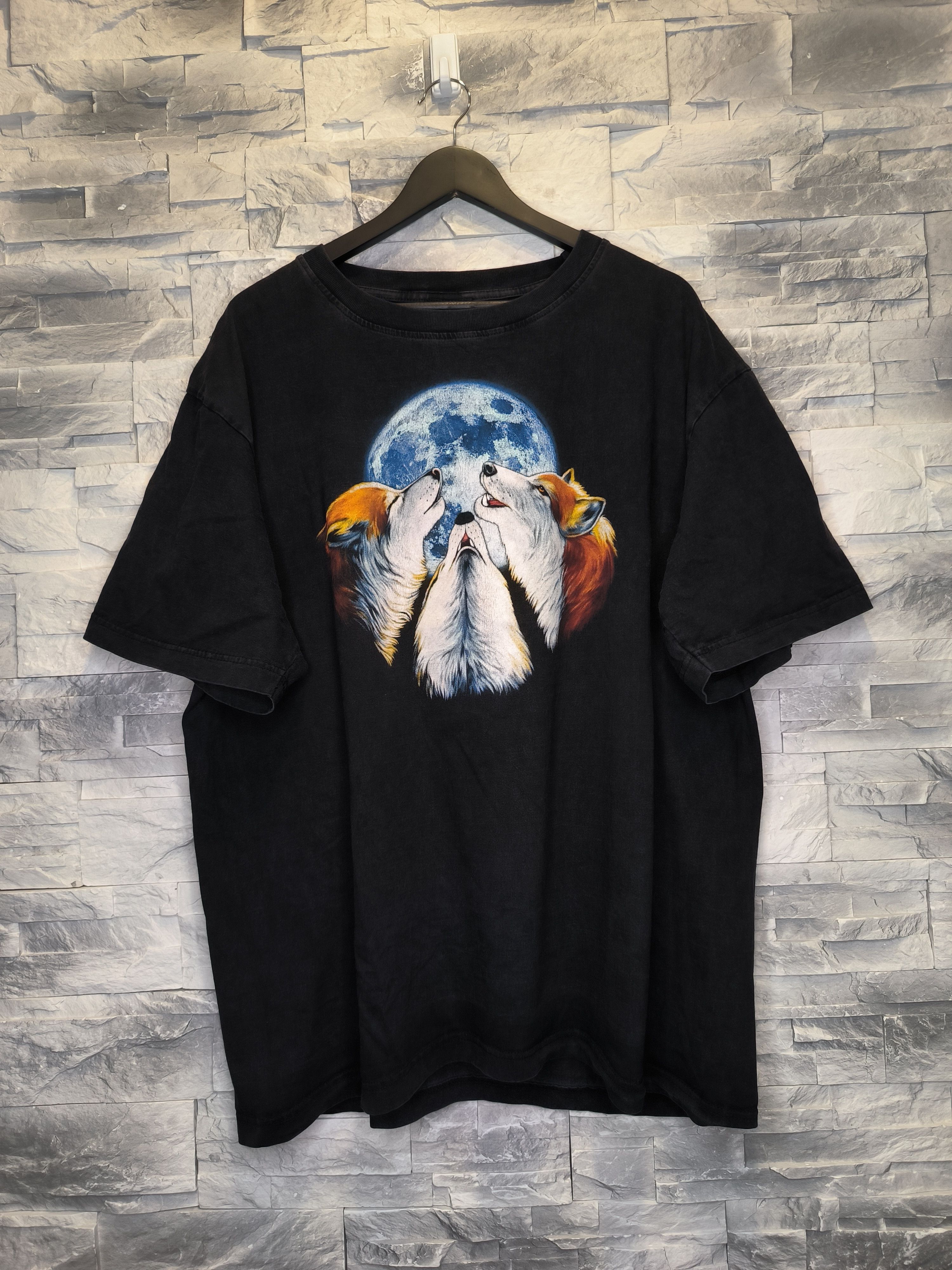 Other Vintage Tab Sons Nature Graphic Wolves Tee Black 90s Hoodie, Sweatshirt | PodTeesHub.com