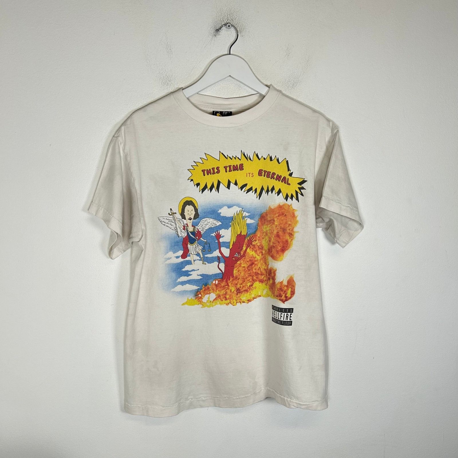 Michael Saint Michael White Time Is Eternal Cartoon T Shirt Size S Hoodie, Sweatshirt | PodTeesHub.com