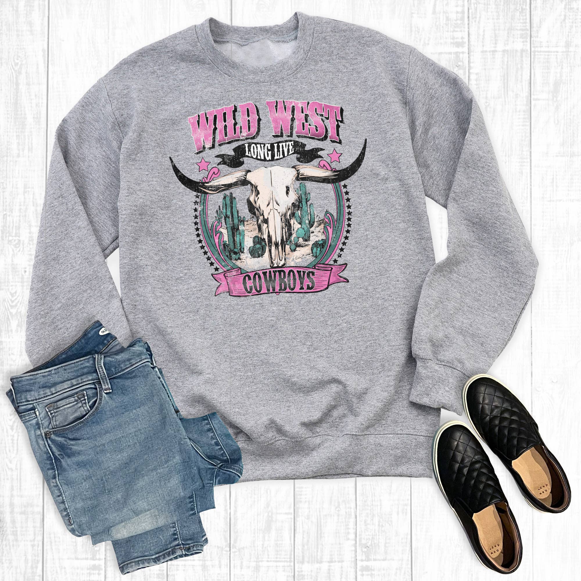 Wild West Long Live Cowboys Sweatshirt T-Shirts, Hoodie | PodTeesHub.com