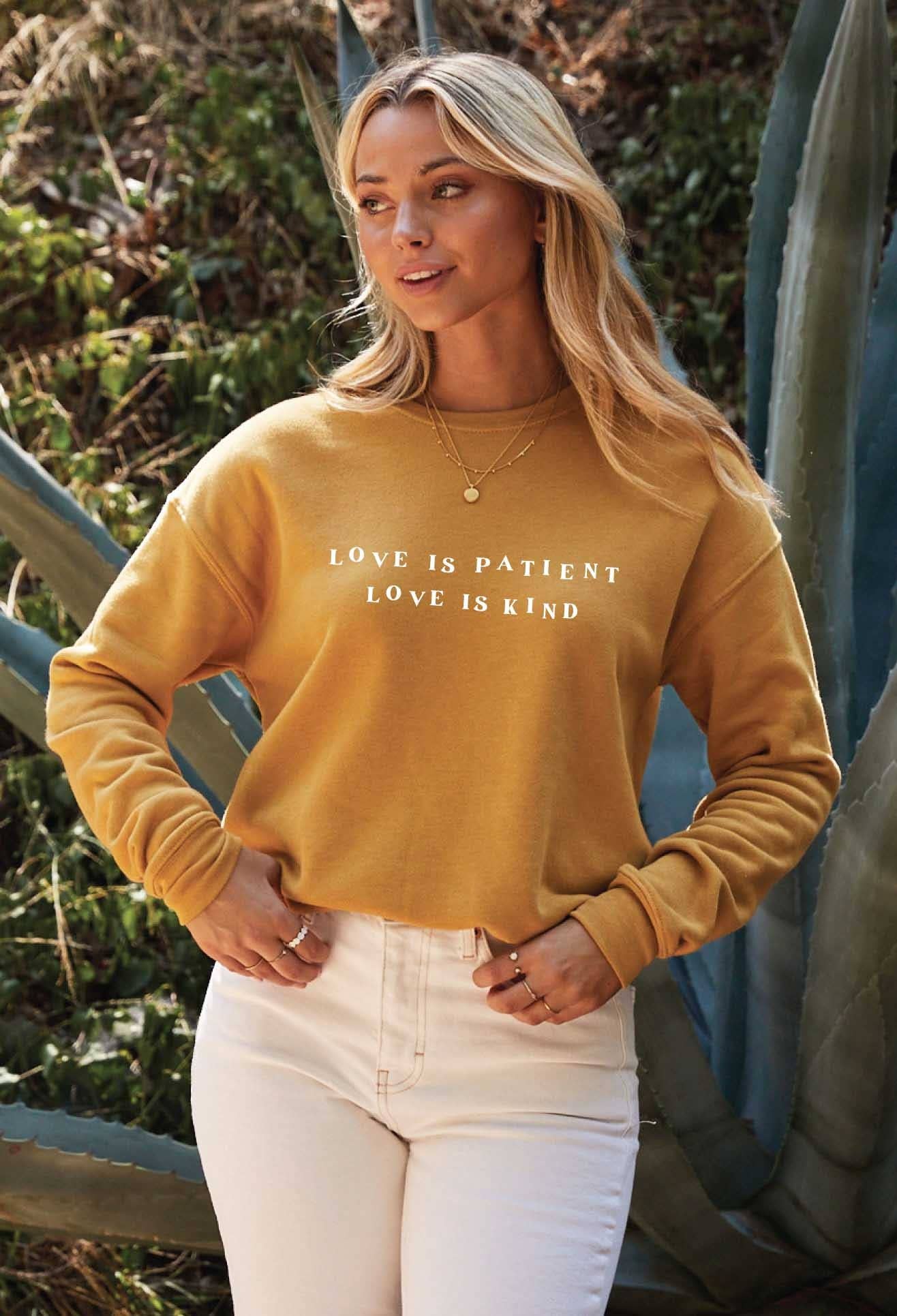 Love Is Patient Love Is Kind Graphic Sweatshirt T-Shirts, Hoodie | PodTeesHub.com