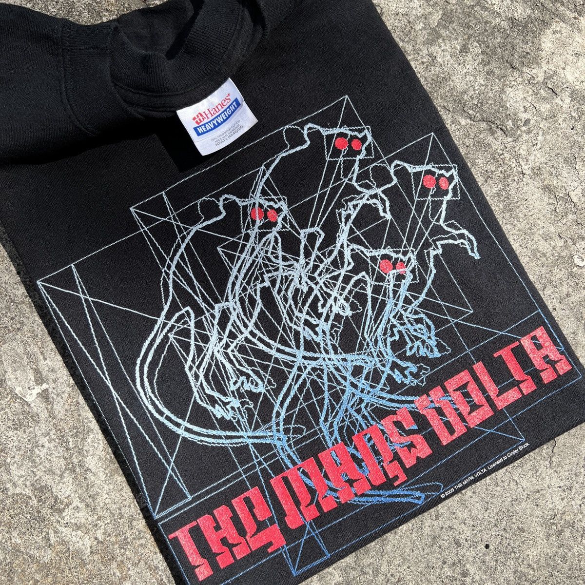 Band Tees Vtg 2003 The Mars Volta Band Tour Tee Shirt Cinder Block Hoodie, Sweatshirt | PodTeesHub.com