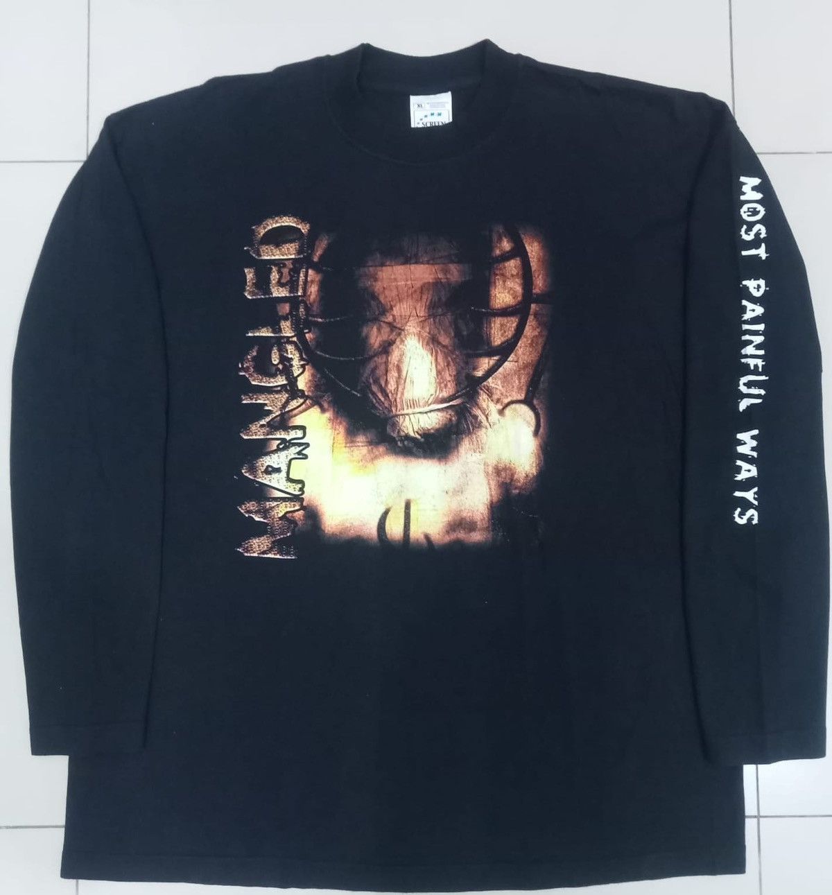 Band Tees Vintage Mangled Most Painful Ways Death Metal Tee Hoodie, Sweatshirt | PodTeesHub.com
