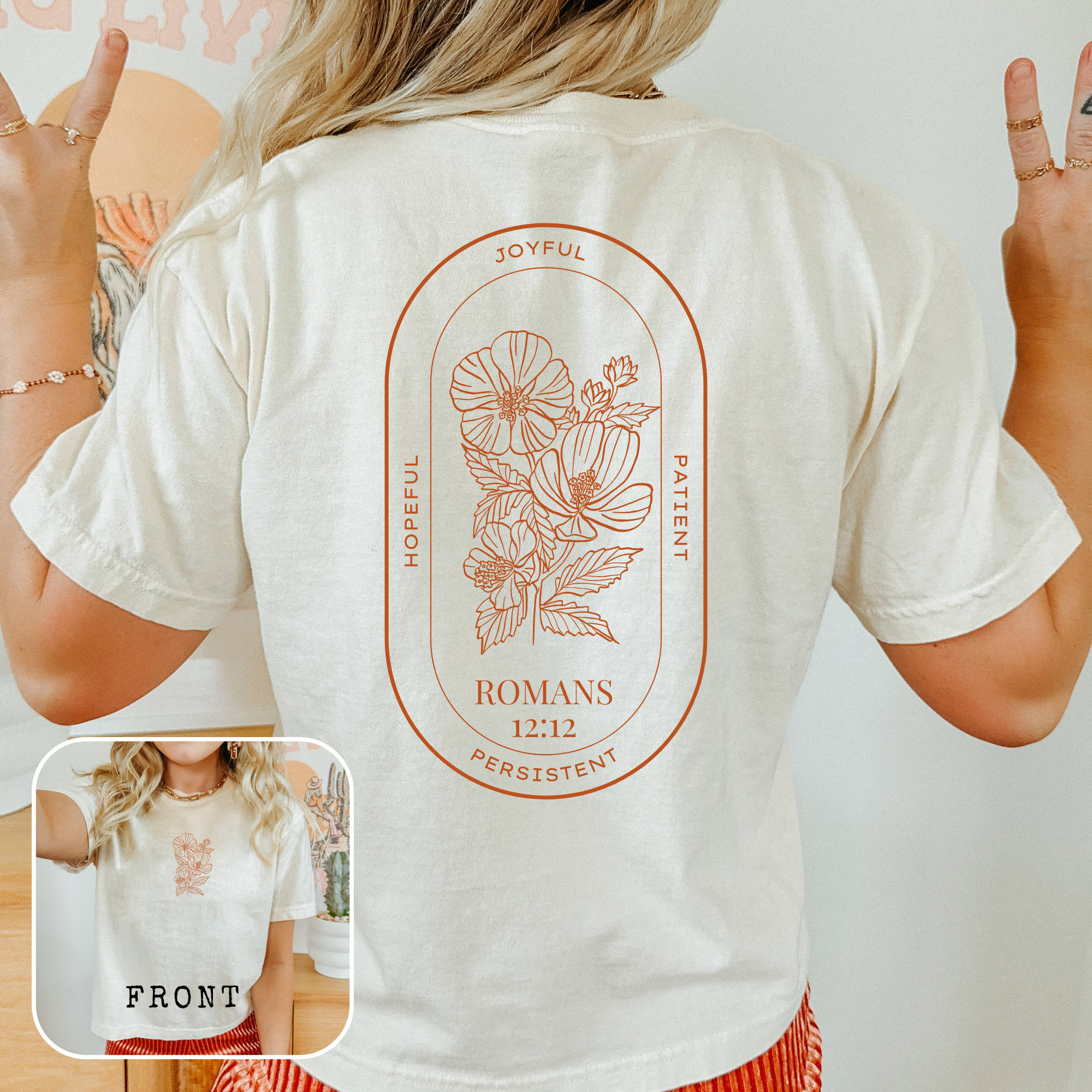 Floral Faith Based Bible Verse Shirt Christian Comfort Color Hoodie, Sweatshirt | PodTeesHub.com
