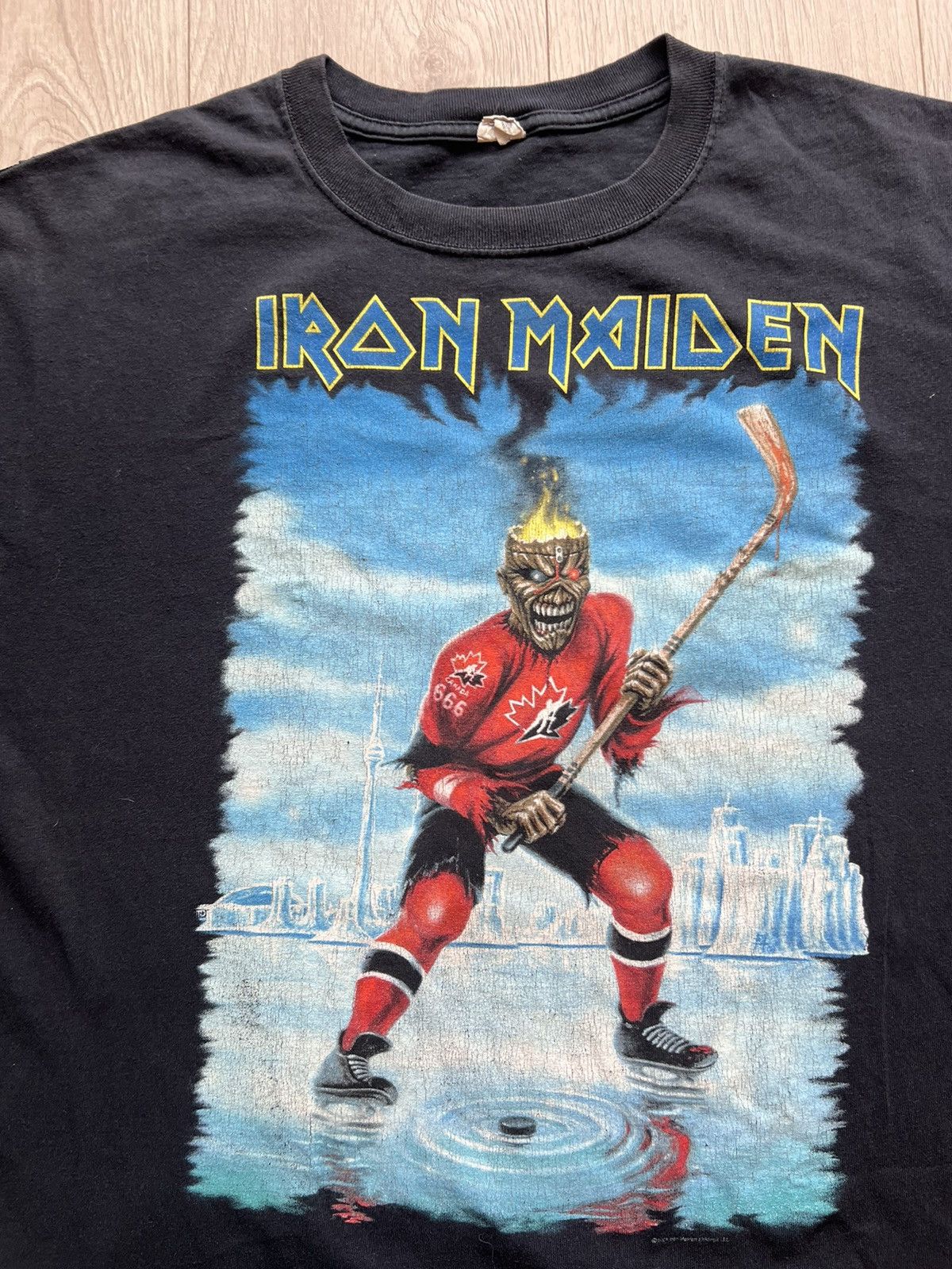 Vintage Banned Iron Maiden Team Canada Tour T Shirt 2008 Hoodie, Sweatshirt | PodTeesHub.com