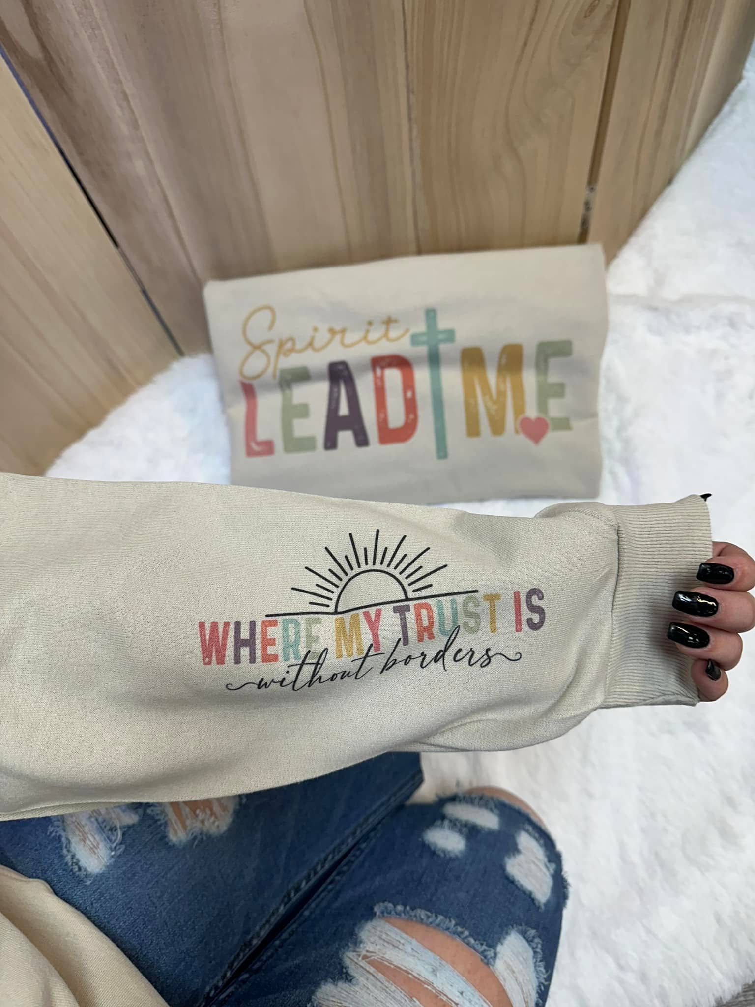 Spirit Lead Me Sweatshirt On Sand T-Shirts, Hoodie | PodTeesHub.com