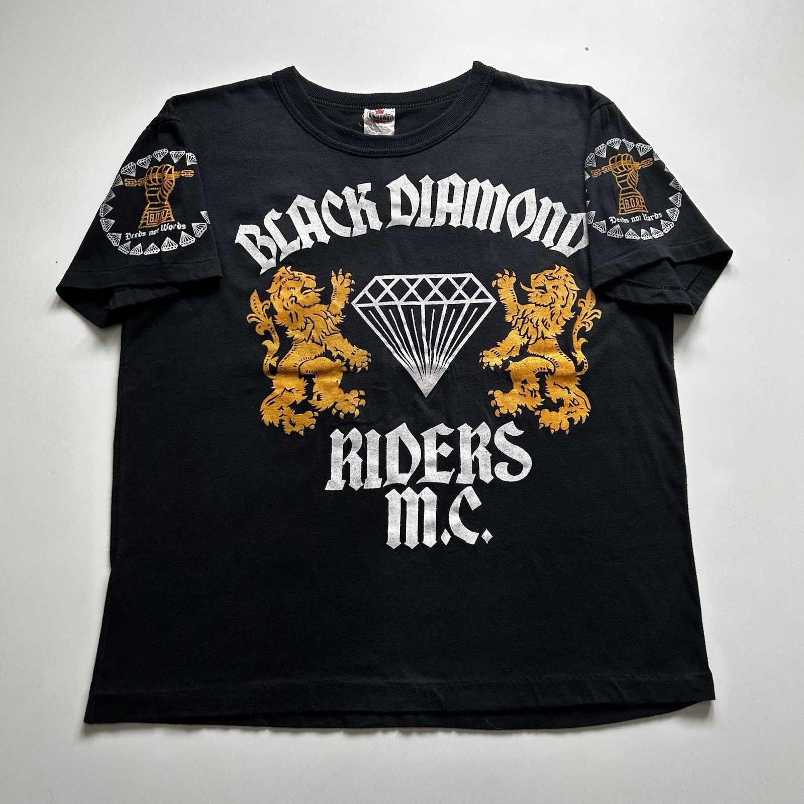 Vintage Black Diamond Riders M C Shirt Large 80s Motorcycle Hoodie, Sweatshirt | PodTeesHub.com