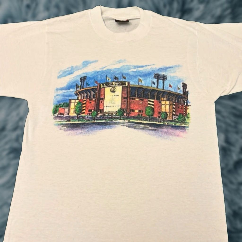 Vintage Memorial Stadium Baltimore Art Tee Shirt Vtg Men Medium White 1990s 80s 90s Sports R Hoodie, Sweatshirt