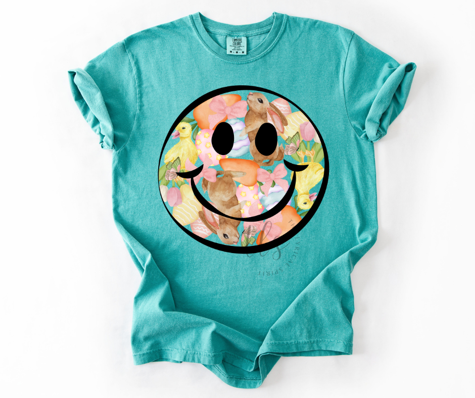 Exclusive Easter Pastels Smiley T-Shirt Hoodie, Sweatshirt | PodTeesHub.com