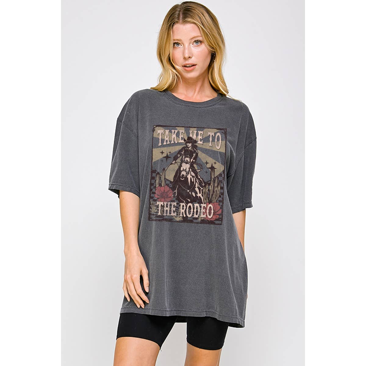 Take Me To the Rodeo  Vintage Graphic Oversized Tee Hoodie, Sweatshirt | PodTeesHub.com
