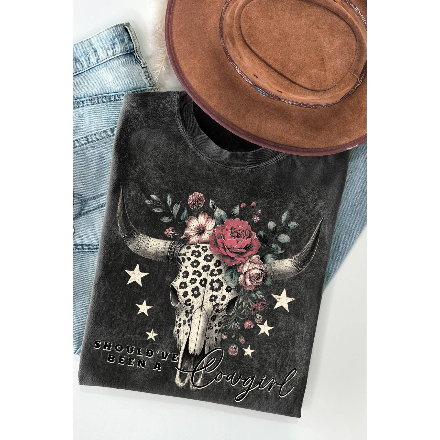 Should Ve Been A Cowgirl Mineral Washed T Shirt Hoodie, Sweatshirt | PodTeesHub.com