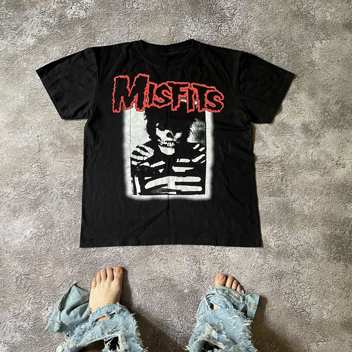 Vintage Y2k Skulls Misfits Face Blood Dead Creepy Horror Tee Hoodie, Sweatshirt | PodTeesHub.com